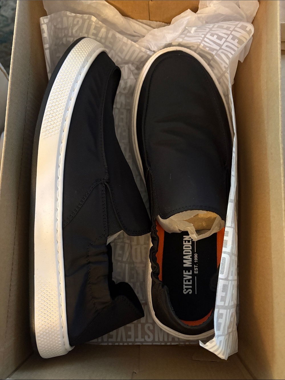 Steve Madden Men's Black Slip-On Sneakers